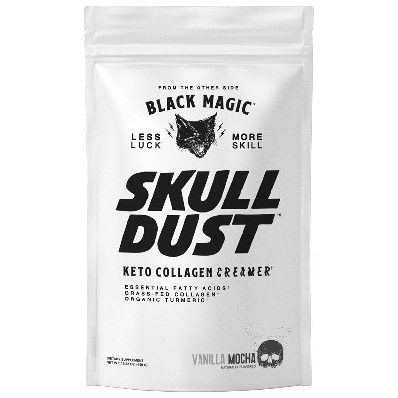 skull dust keto collagen coffee creamer vanilla mocha