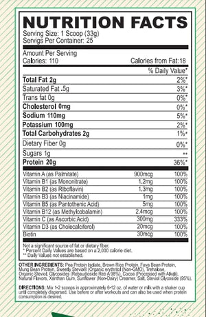 vegan protein powder ingredient list